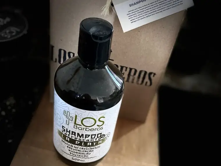 Shampoo La Playa Los Barberos, embalagem de papel